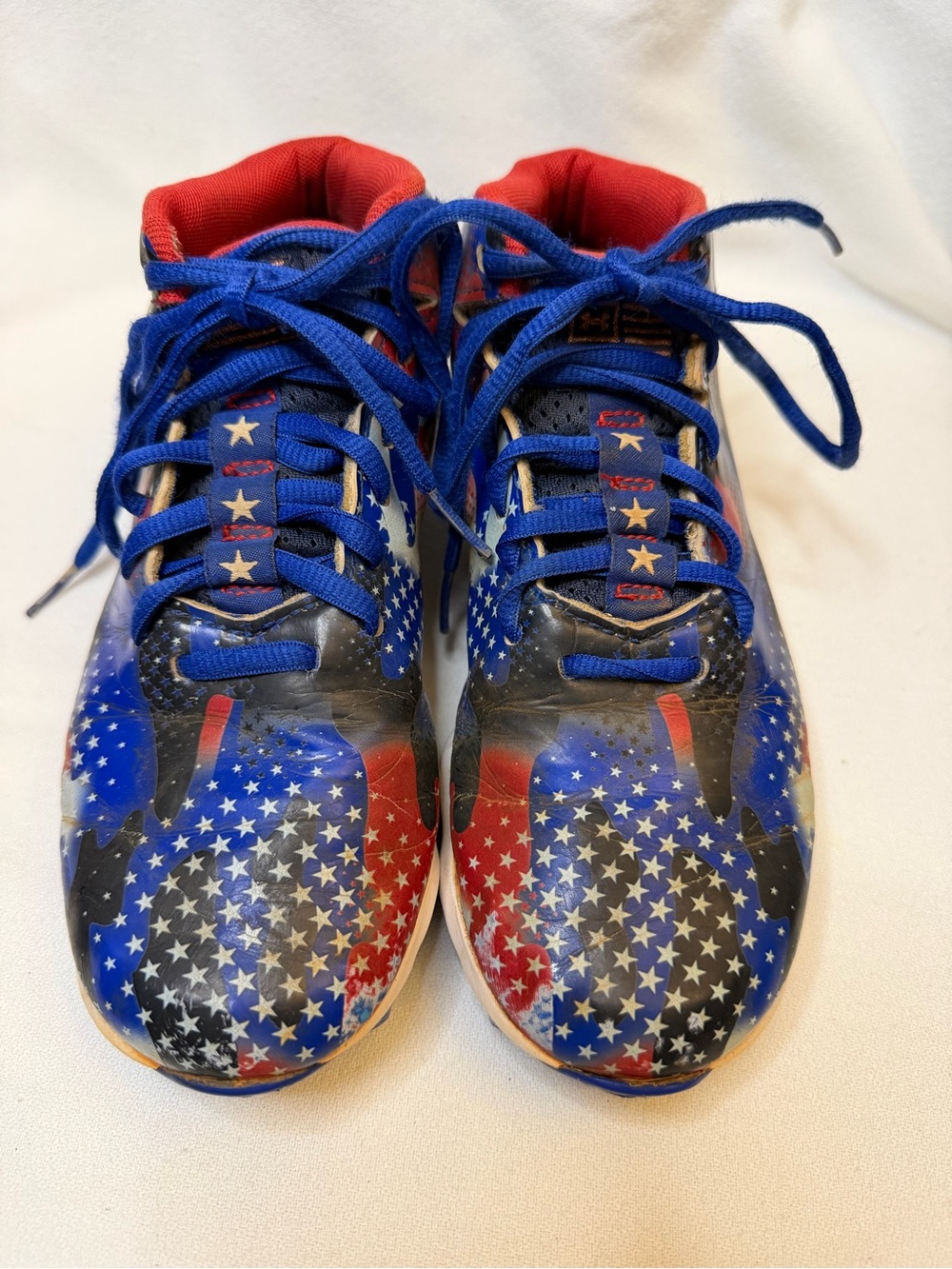 Under Armour Spotlight Franchise 4RM USA Football Cleats Youth 3.5 Stars Stripes